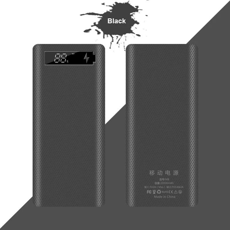 Чехол для внешнего аккумулятора 8x18650 с ЖК-дисплеем QC3.0 |