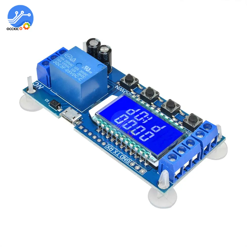 Релейный модуль с временной задержкой постоянного тока 6-30 в UART TTL Micro USB цифровой