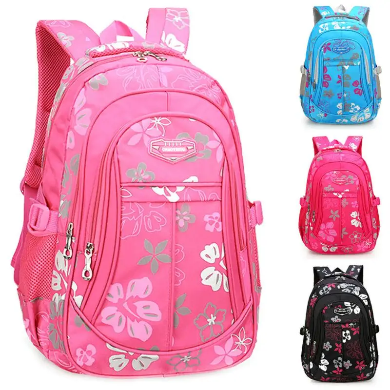 

Girls Backpack Rucksack Children Primary School Bag Nylon Reduce Burden Bags