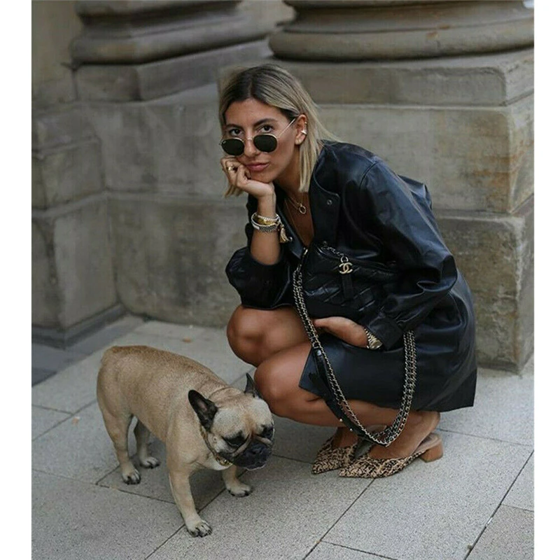 Модное женское пальто Дамский облегающий костюм с длинным рукавом и V-образным