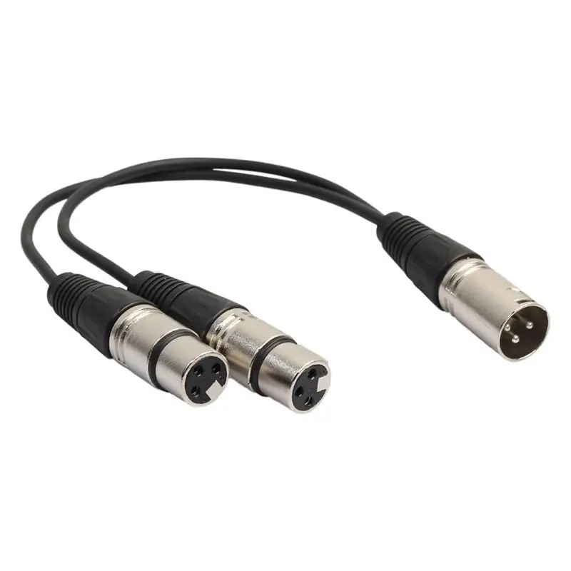 3Pin XLR кабель-удлинитель 34 см 1 штекер на 2 гнезда аудио кабель для микрофона Y