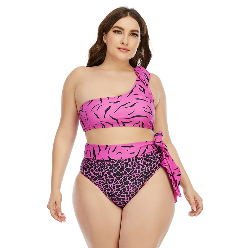 

Big Size Swimsuit Woman High Waisted Tankini Plus Swimwear Women Curve Flattering Bathing Suits Outfits Summer 2021 Fatkini