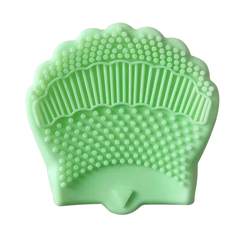 

1pcs/Scallop shell Silicone Makeup Brush Cleaner Pad Make Up Washing Foundation Brush Gel Cleaning Mat Brush Scrubber Board Tool