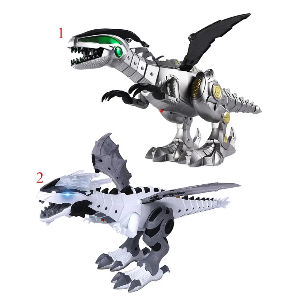 Dinosaurio el&eacute;ctrico con pulverizador para ni&ntilde;os, juguete mec&aacute;nico de dinosaurio el&eacute;ctrico-4