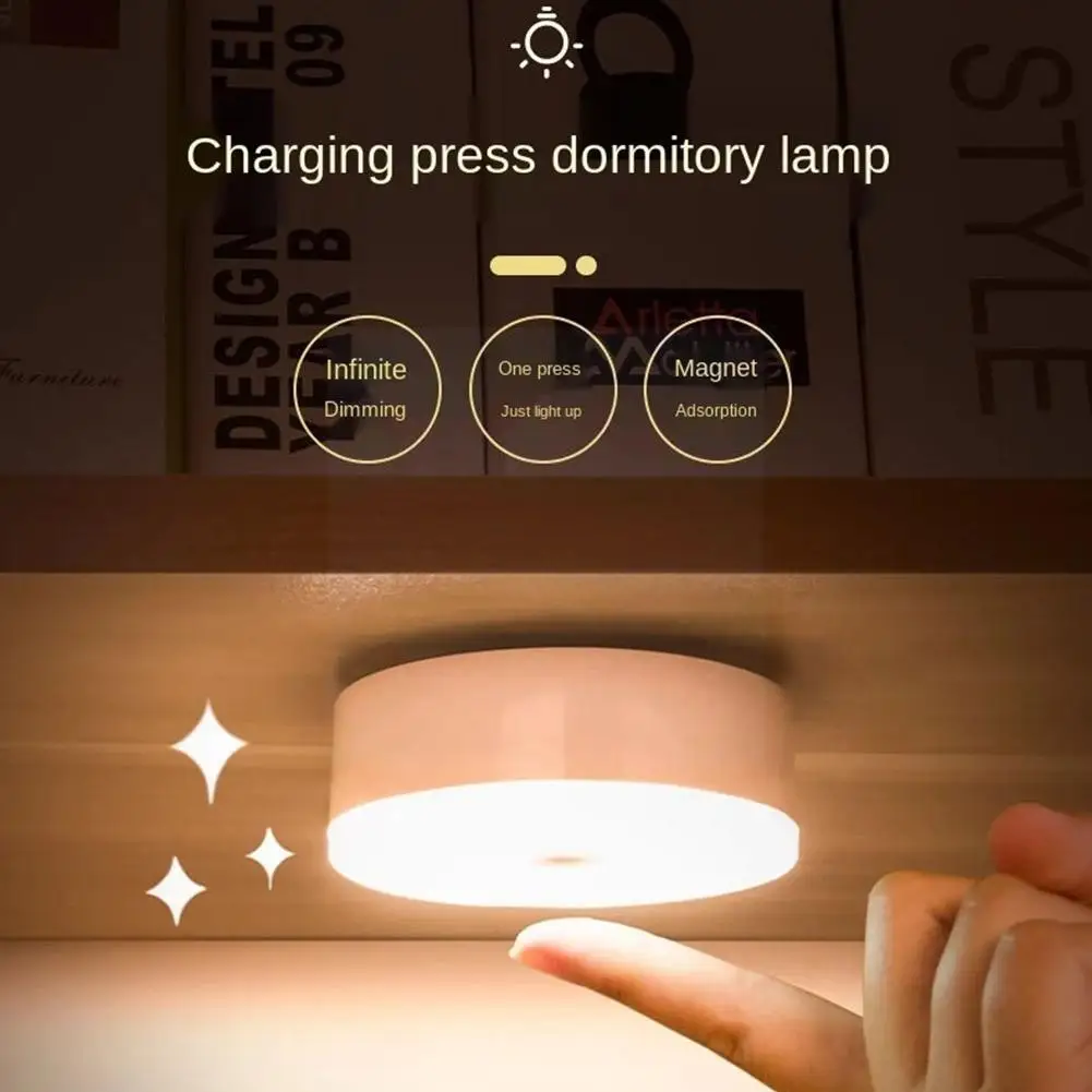 

Прикроватная Светодиодная лампа круглой формы с регулируемой яркостью, 3 цвета