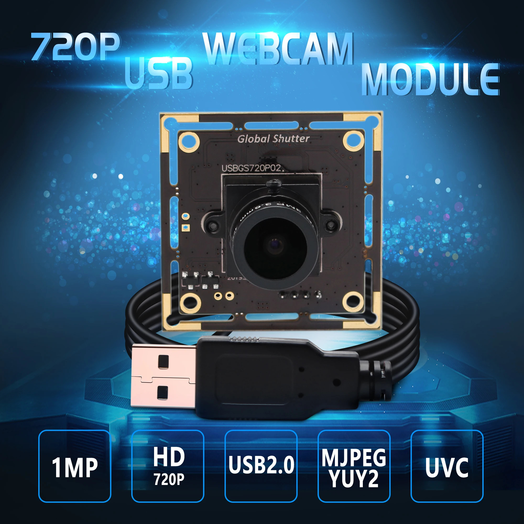 Высокоскоростной модуль камеры 60fps 1280*720 глобальная USB веб камера с затвором aptin