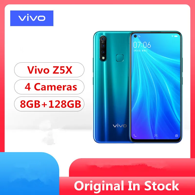 Смартфон Vivo Z5X Snapdragon 710 9 0 дюйма 6 53 х1080 8 + 128 ГБ 4 камеры|Смартфоны| |