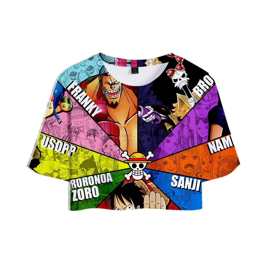 Женский укороченный топ с 3D принтом модная летняя футболка коротким рукавом