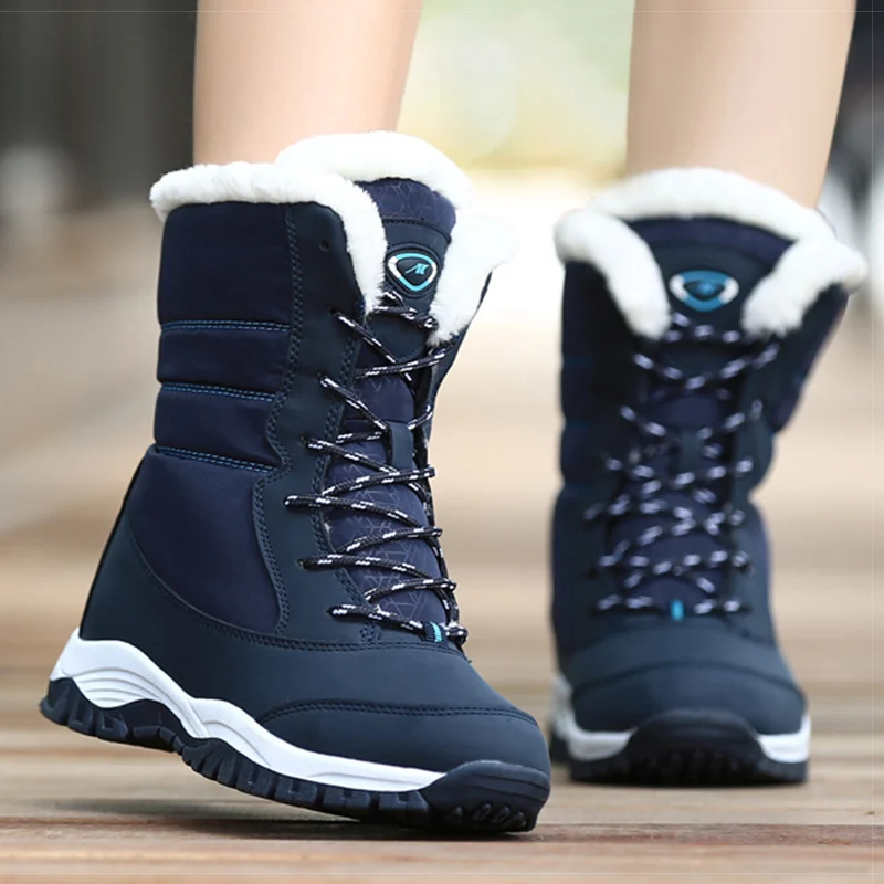 Женские ботинки женская обувь 2019 женские зимние модная зимняя на шнуровке теплые