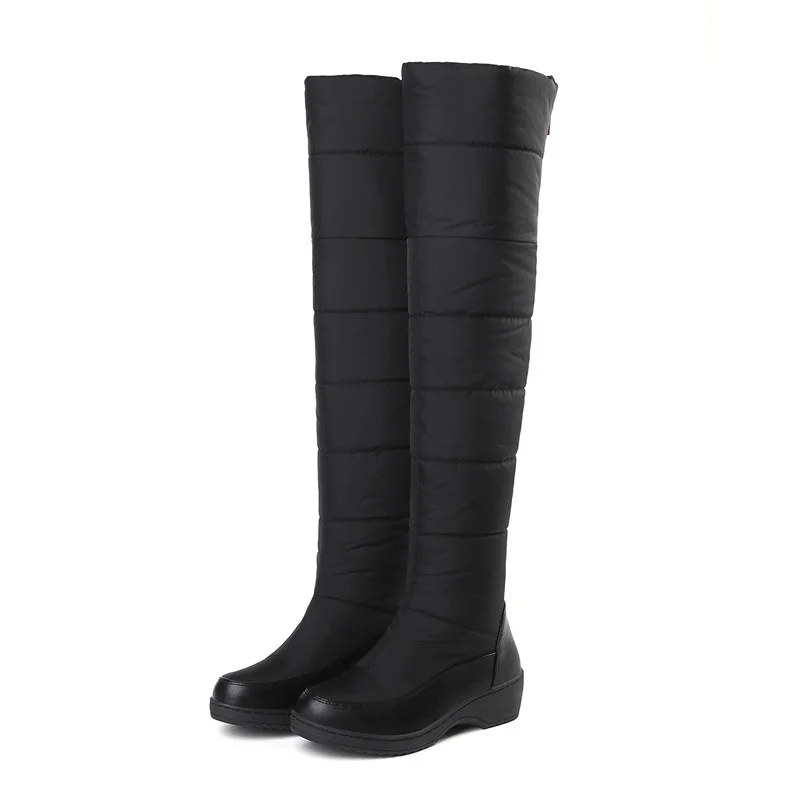 

Women's Fashion Winter Warm Plush Snow boots Down Over The Knee Boot Footwear Thick-soled Thigh Fur Winter Boots Women