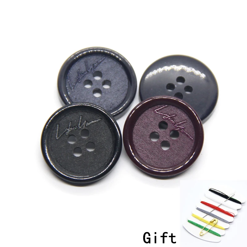 

15-25mm Large Resin Coat Buttons With Letters For Clothes Suit Sweaters Decor Handmade DIY Sewing Accessories Wholesale