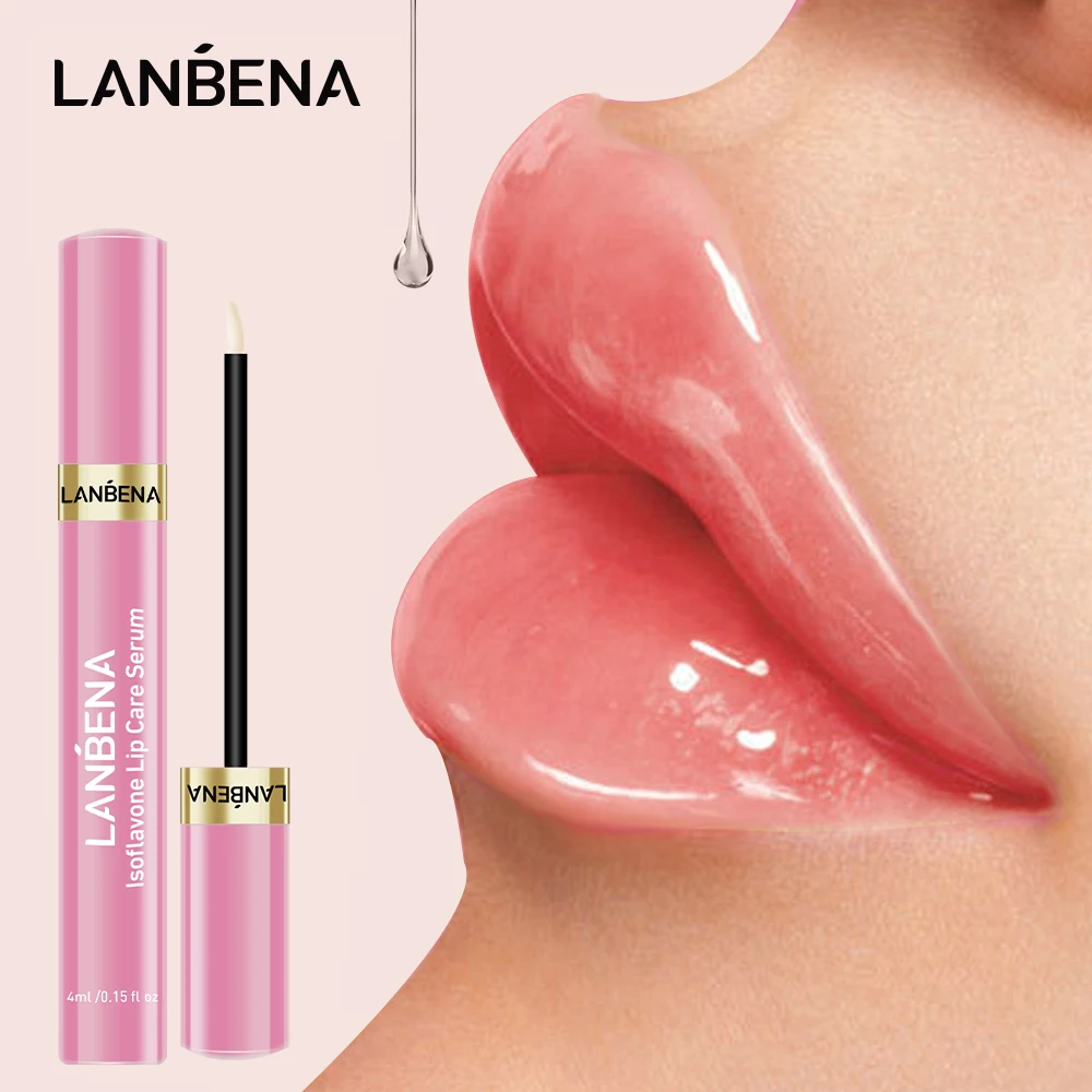 

LANBENA Lip Plumper Serum Lip Care Liquid Lip Gloss Mask Repairing Moisturizing Increase Lip Elasticity Reduce Fine Lines