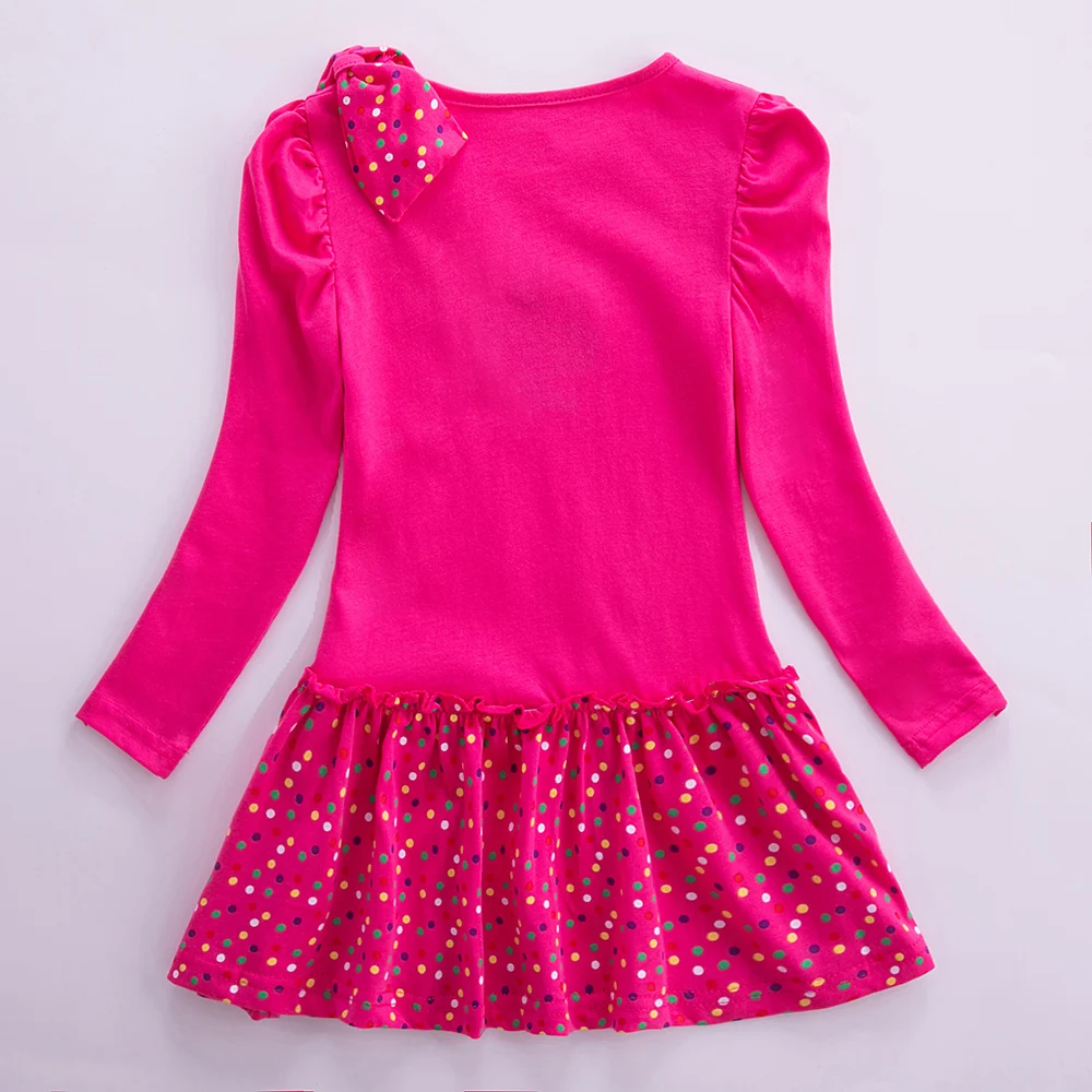 Детское Хлопковое платье с длинным рукавом вышивкой | Детская одежда и обувь