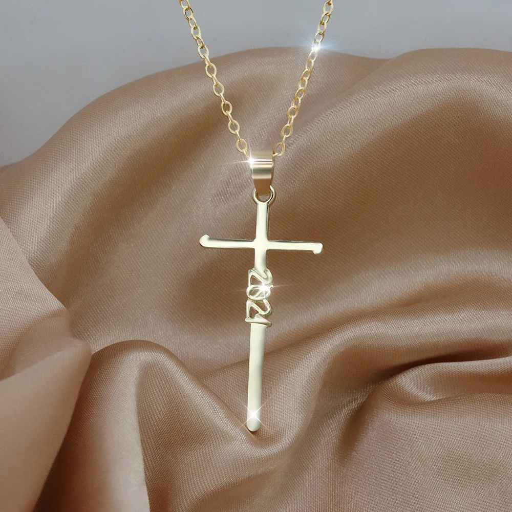 Подарок на день Святого Валентина ожерелье с крестом годовщину для жены