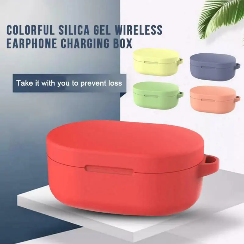 Цветной чехол для Xiaomi Redmi Airdots Защитные чехлы наушников жидкий силикон