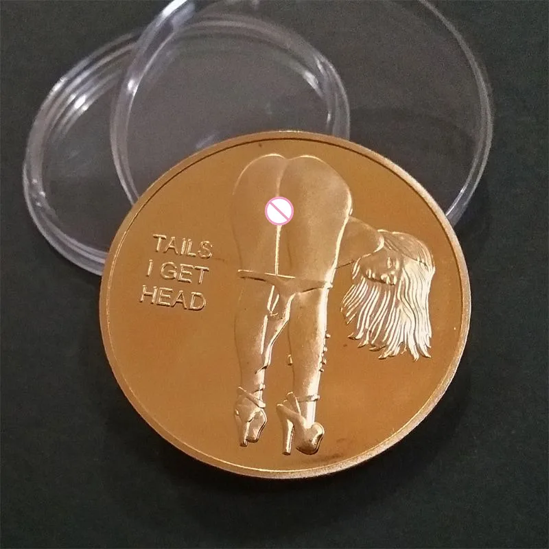 Sexy Woman Coin Get Tails Head! Adult Challenge Lucky Girl Commemorative Coins | Дом и сад