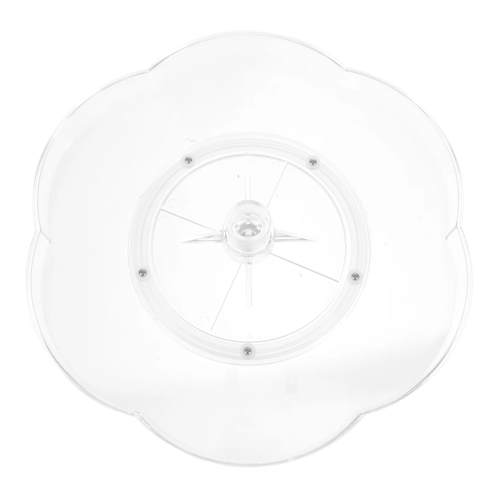 

1Pc Rotatable Storage Box Household Storage Tray Seasoning Storage Holder (Transparent)