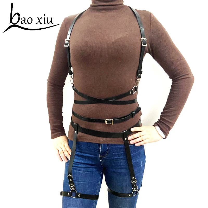 

New Fashion Women Harness Body Belts Sexy Garters Bondage Belt Punk Strap Waist To Leg Adjustable Corset Belts Suspenders sets