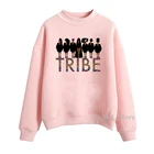 Черная Толстовка с африканскими вьющимися волосами для девочек, розовые толстовки, Женская кавайная одежда, уличная одежда, забавный свитшот в стиле племени меланина, спортивный костюм