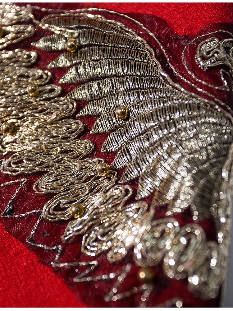 2019 autumn and winter Sweater flying eagle embroidery loose head cloak coat new sweater female ins | Женская одежда