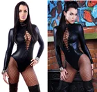 Женская пикантная обувь из искусственной кожи боди бондаж корсет нижнее белье на заклепках кожаная комбинезон открытый бюстгальтер ремешками трико из латекса комбинезон