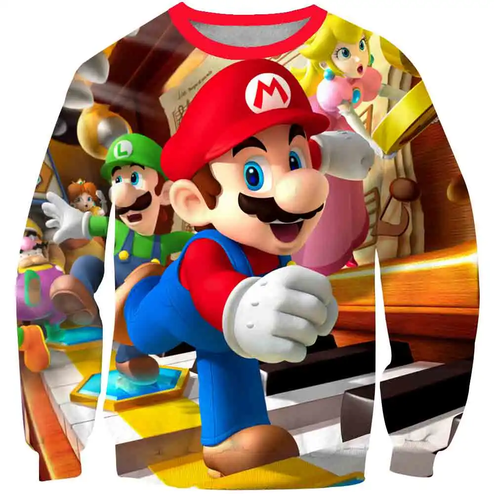 

3D Boy Mario Supersonic Print Girl Fun Pullover Clothing Children 2020 Fall Clothing Kids Clothes Baby Clothing Street