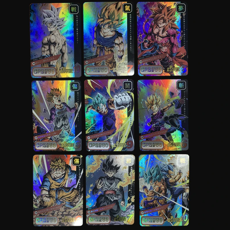 9 шт. Dragon Ball карты супер сайян Жемчуг дракона флэш-карты часть вторая коллекция