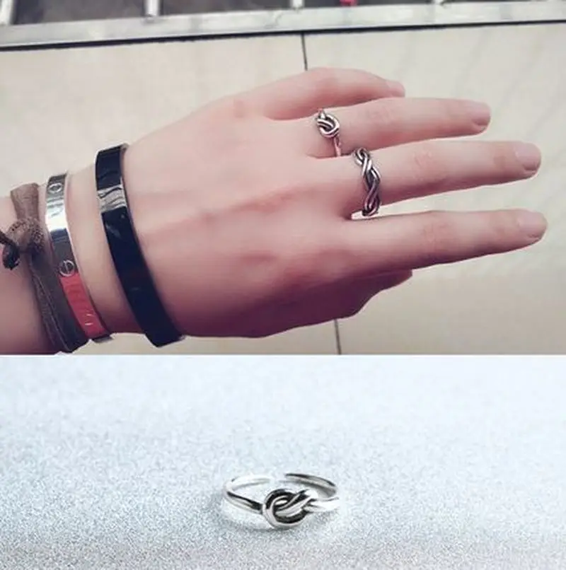 Кольцо из серебра 925 пробы в ретро стиле регулируемое кольцо на палец | Украшения