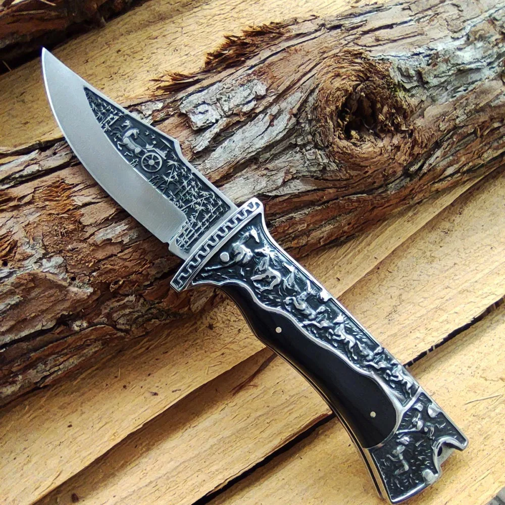 Уличный нож складное лезвие с гравировкой сверхмощные утилиты коллекционные