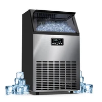 68kg ice maker commercial 100lbs24h ice maker machine stainless steel under counter ice machine with 33lbs ice storage