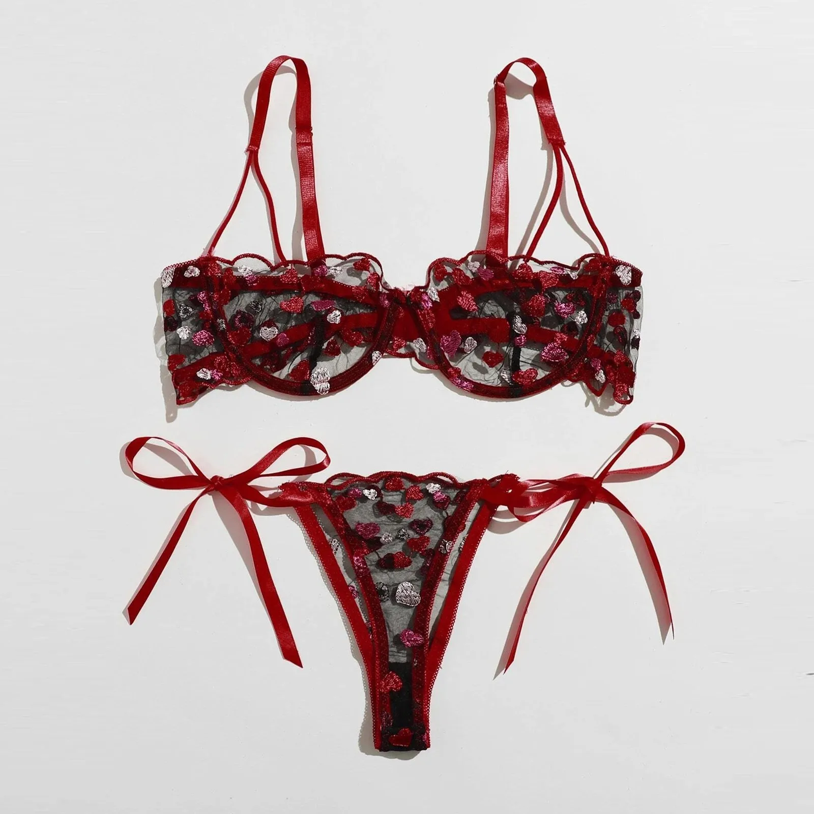 

Lace Embroidery Erotic Lingerie on for Women Bras Panties Underwear Suits Lacing Bandage Sets lenceria erotica lingerie erotique