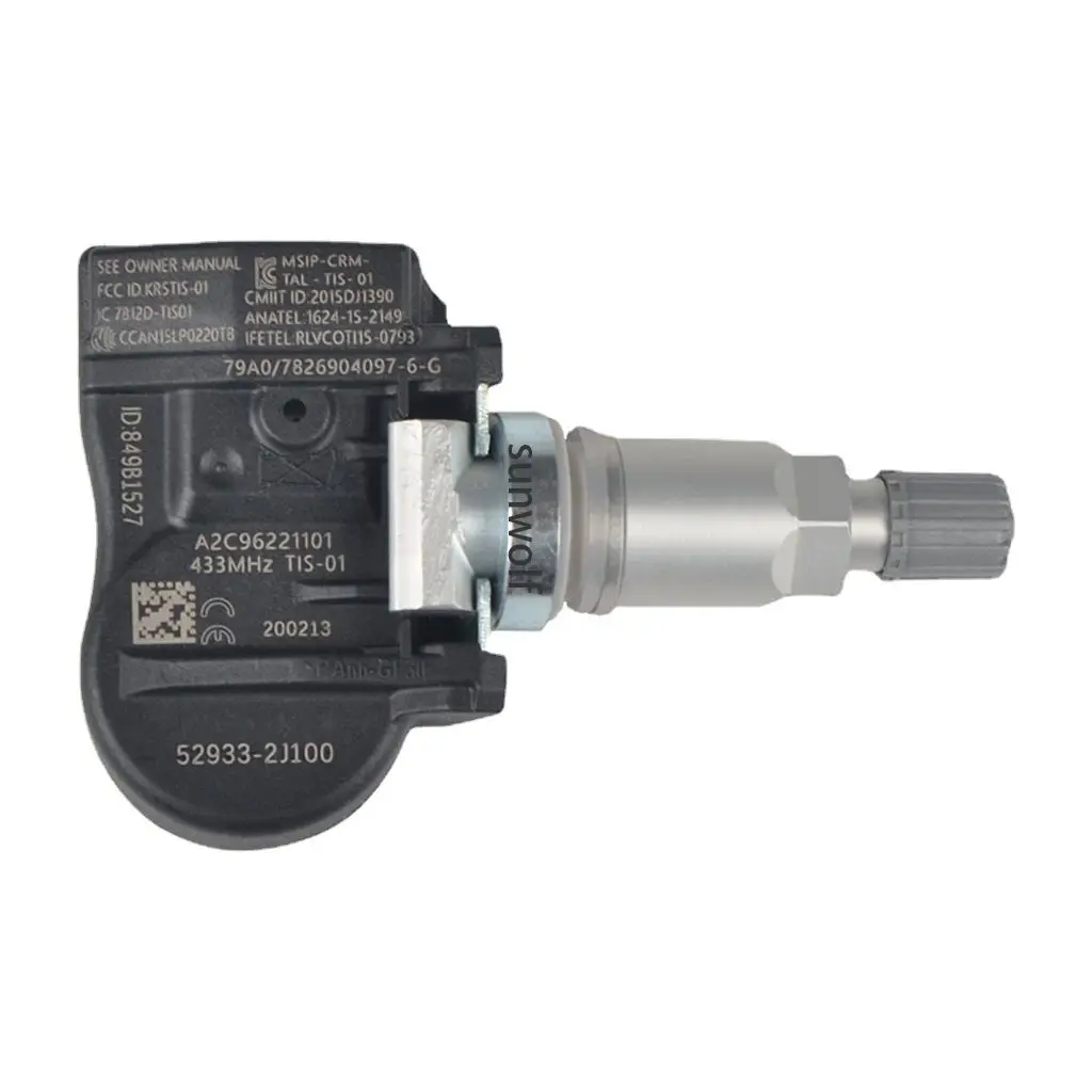 

Система контроля давления в шинах (TPMS) 529332J100, датчик для HYUNDAI ACCENT 1.6L L4 2016-2017, KIA SORENTO 2.4L L4 GENESIS G80