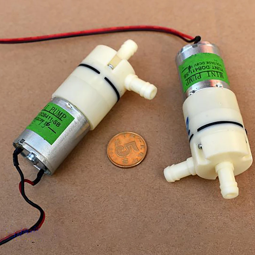 Мини водяной насос Мощный 370 мембранный DC6V-12V самовсасывающий вакуумный для