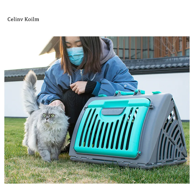 

Celinv Koilm Pink Portable Pet Bag Cute Totes Outdoor Travel Handbag Carrier Bags PVC For Pet Puppy Breathable Mesh Folding