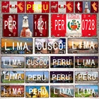 Yzfq 30x15 см перуанский Национальный флаг Лима Cusco сувенир для путешествий Альпака винтажный металлический знак бар стена домашний магазин Декор