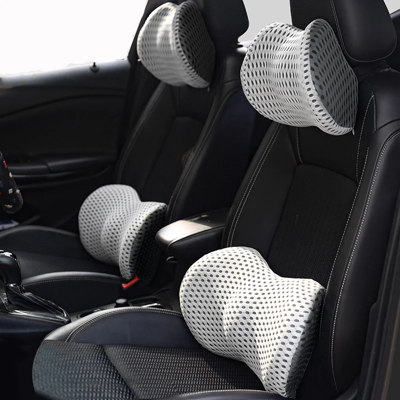 

Soft Car Seat Lumbar Support Car seat backrest cushion 4D Memory Foam Black Posture Correction Car Accessories