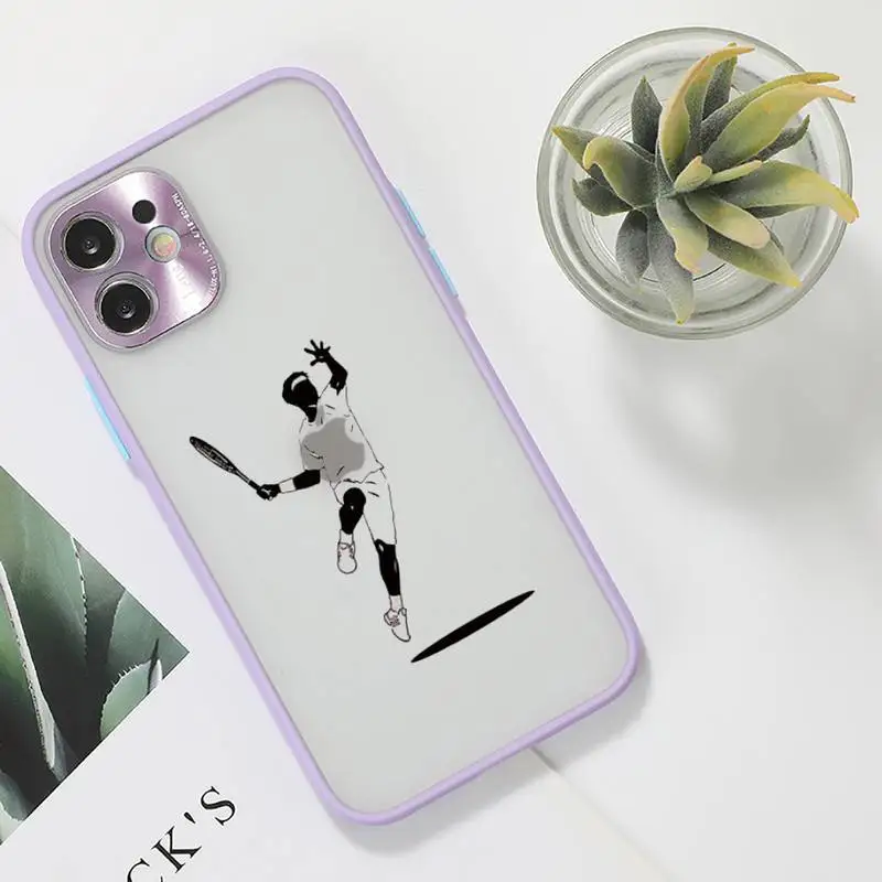 

Hot Off Basketball Phone Case For iPhone 12 11 Mini Pro XR XS Max 7 8 Plus X Matte transparent Purple Back Cover