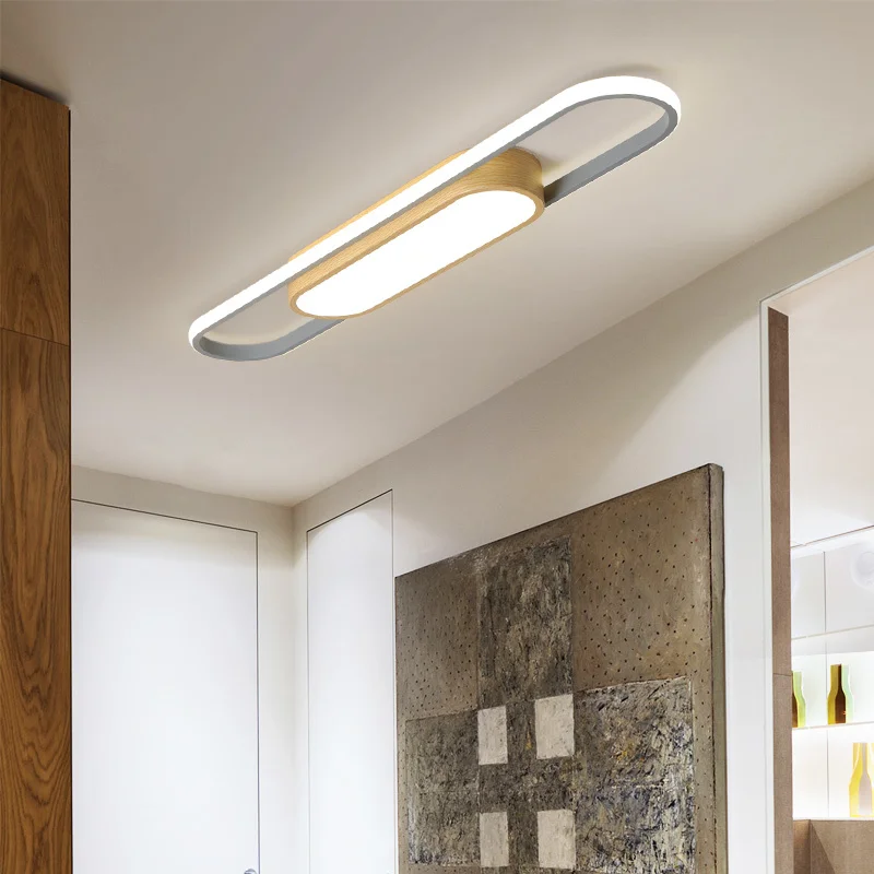 Luces de techo Led modernas Rectangular de la habitación dormitorio cabecera el pasillo de la cocina pasillo balcón Entrada de montaje en superficie de la lámpara