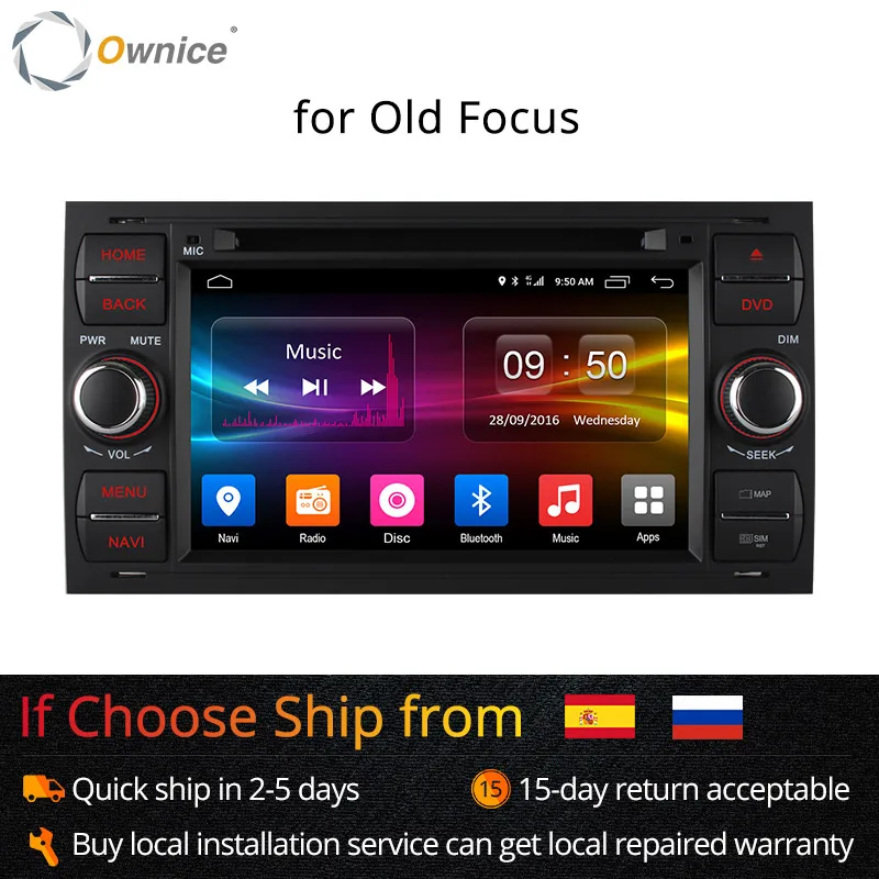 Автомобильный DVD-плеер Ownice C500 Android 6 0 8 ядер для Ford Mondeo Focus Transit GPS Navi радио поддержка