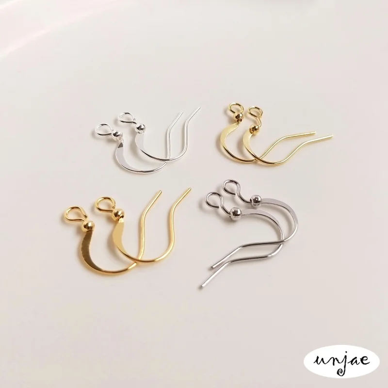 

Customized color-preserving 14K light gold 18K true gold hypoallergenic flat diy earring jewelry accessory material