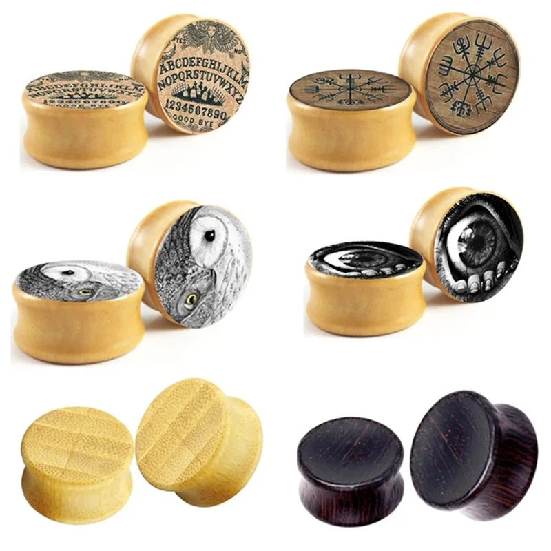 Туннели из бамбукового дерева для растяжки ушей |