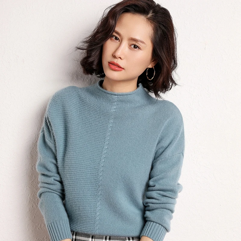 Helovi 100% cashmere pullovers Winter Sweater Women Cashmere Knitted Sweaters And Pullovers Female Jumper Tops | Женская одежда