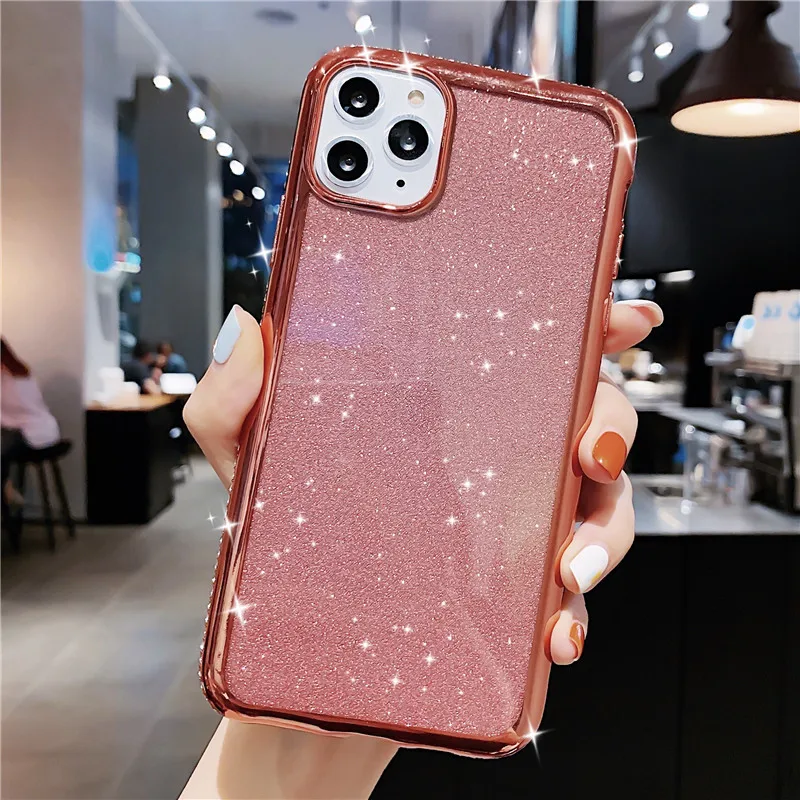 Силиконовый Блестящий ТПУ силикагель мягкий чехол для телефона SamSung Galaxy S8 S9 S10E plus