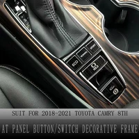 at panel switch cover for toyota camry 8th gen 2018 2019 2020 gear panel button decorative frame trim car interior accessories