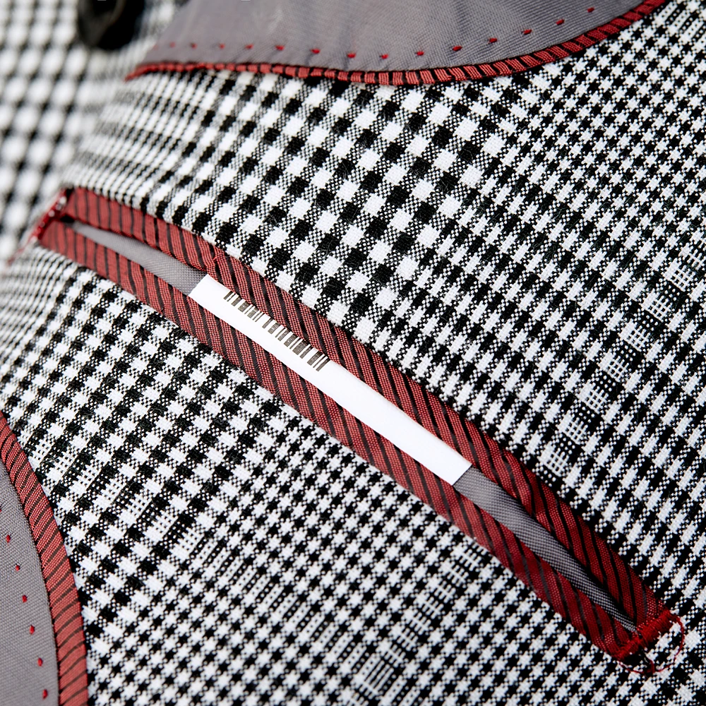 

Luxury Suit Male 3 Piece Set Business Men's Suits Blazers Large Size Boutique Striped Suit Slim 2020