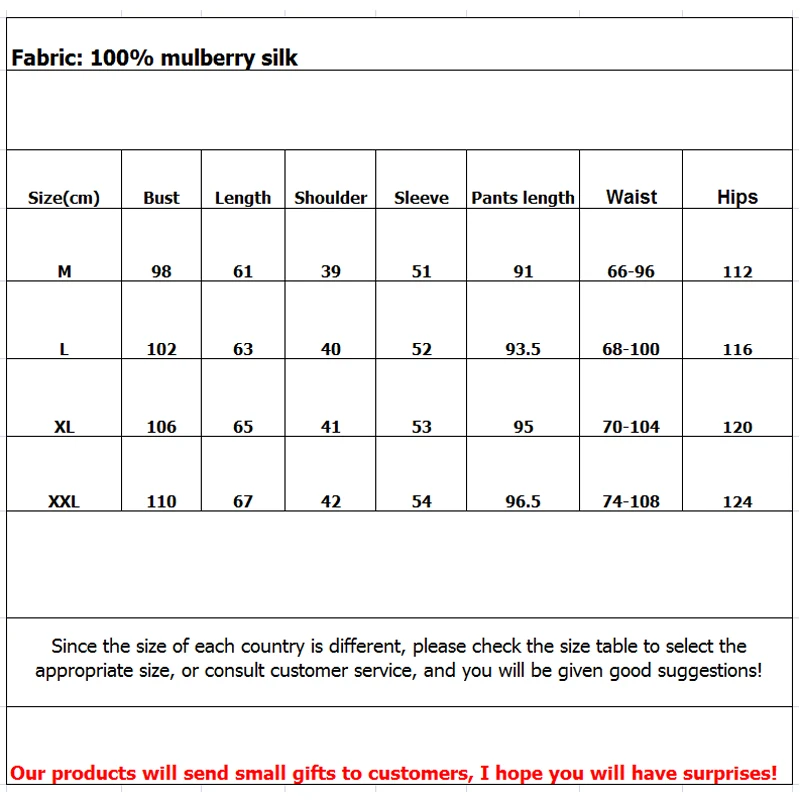 

Women's Silk Pajamas Long Sleeve Printing Casual Tracksuit Suit Split Spring and Autumn