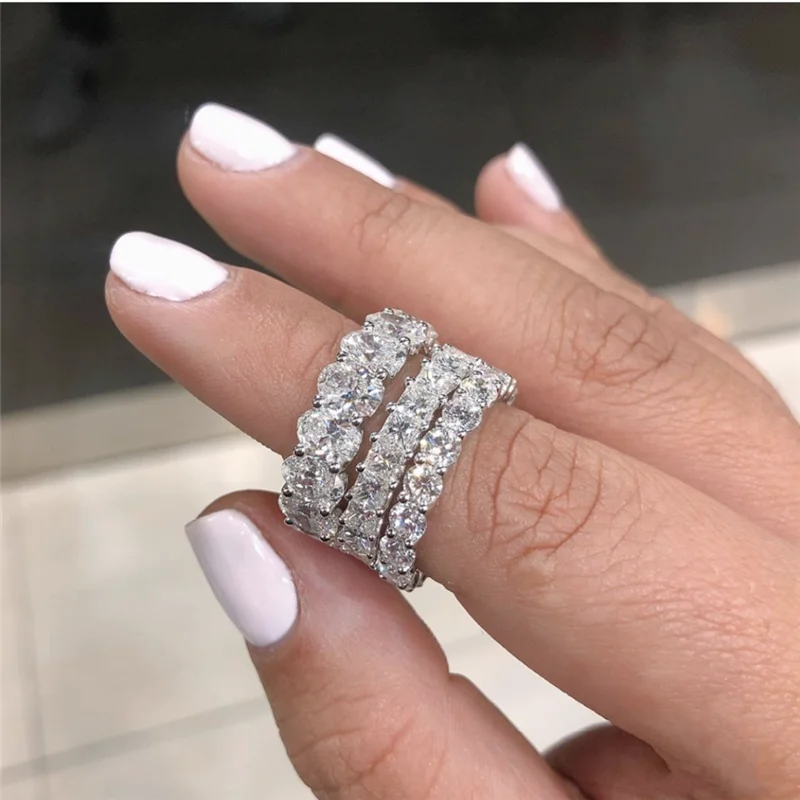 Женское кольцо Бохо с большим кристаллом из циркония роскошное модное