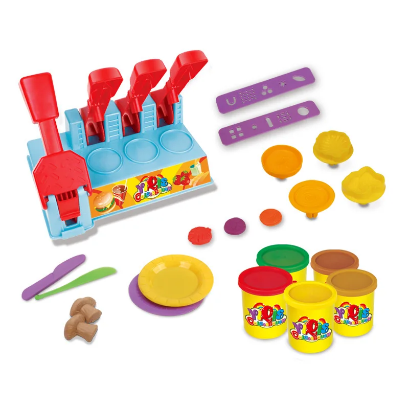 Kids Play Dough Creative 3D Educational Toys Modeling Clay Plasticine Tool Kit DIY Design Master Hamburg Model For Children | Игрушки и