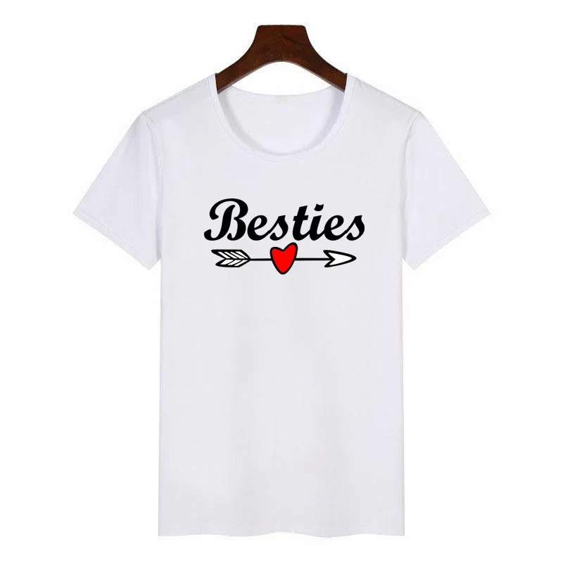 

Summer Women's T-shirt Forever Best Friend T-shirt Top Cute Letter Girl Punk Sister T-shirt Short Sleeve Female