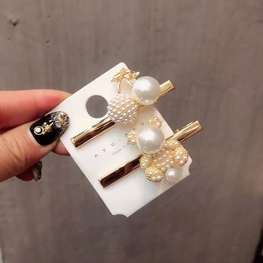 Модные имитация шпильки с жемчугом милый Вишневый любимый кролик медведь